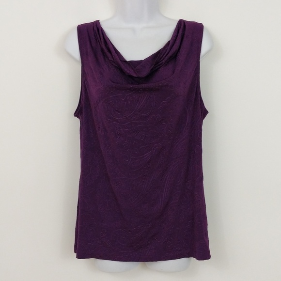 Tahari By ASL Paisley Textured Blouse - Picture 2 of 4